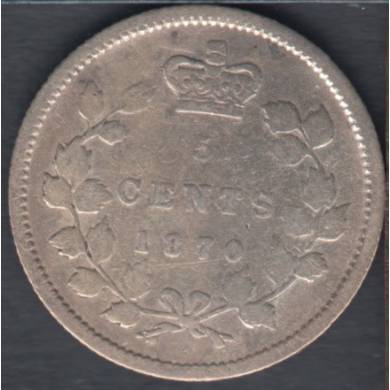 1870 - Good - Raised Rim - Canada 5 Cents