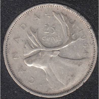 1954 - Canada 25 Cents