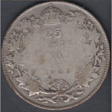 1932 - G/VG - Canada 25 Cents