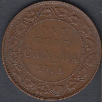 1918 - Fine - Canada Large Cent