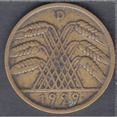 1929 D - 10 Reichspfennig - Allemagne