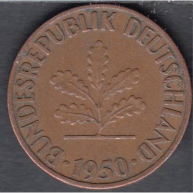 1950 D - 1 Pfennig - FR - Germany