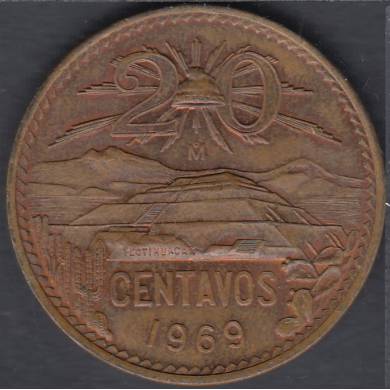 1969 Mo - 20 Centavos - Unc - Mexico
