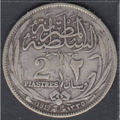 AH 1335 - 1917 - 2 Piastres - Egypt