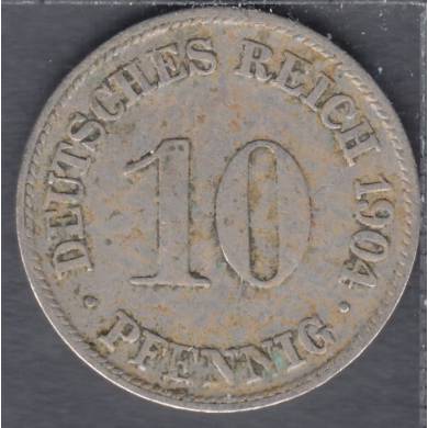 1904 D - 10 Pfennig - Allemagne