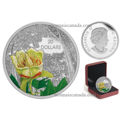 2015 - $20 - 1 oz. Fine Silver Coin - Forests of Canada: Carolinian Tulip-Tree