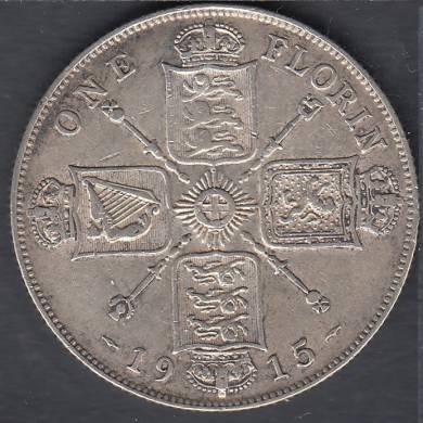 1915 - Florin (Two Shillings) - VF - Grande  Bretagne