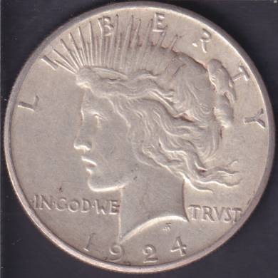 1924 S - VF - Peace Dollar USA