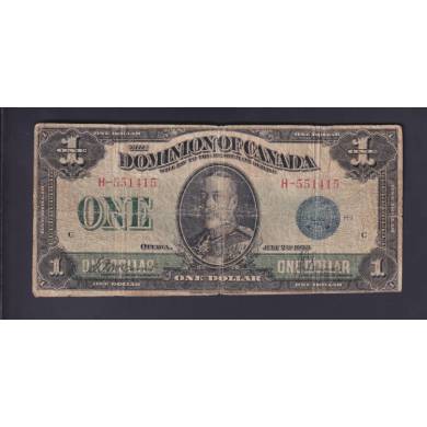 1923 $1 Dollar - VG - Dominion of Canada