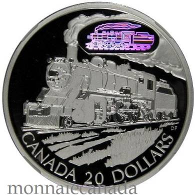 2002 - $20 - Argent Sterling  Transports - D10 Locomotive