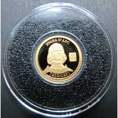 2012 Andorra 1 Dinar Fine Gold Proof Coin - Jeanne D'Arc - NO TAX