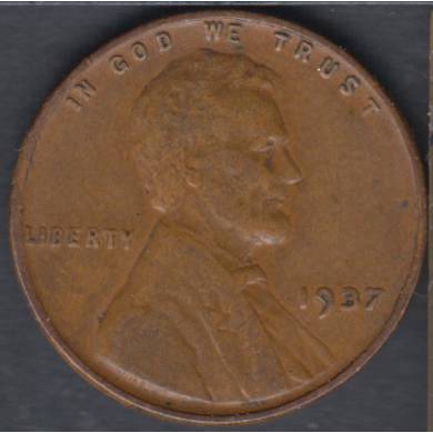 1937 - Fine - Lincoln Small Cent USA