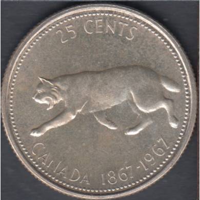 1967 - B. Unc - Canada 25 Cents