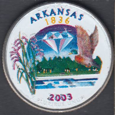 2003 D - Arkansas - B.Unc - Colored - 25 Cents