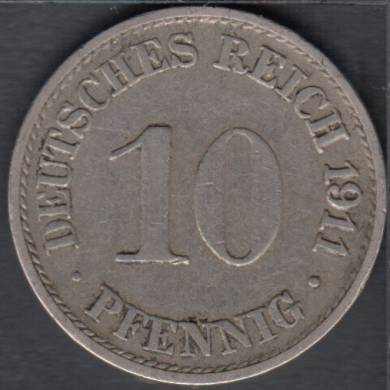 1911 A - 10 Pfennig - Allemagne