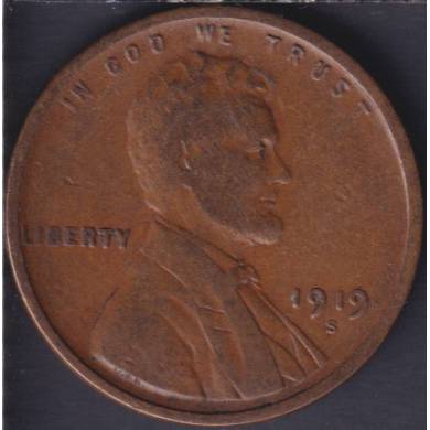 1919 S - VG - Lincoln Small Cent USA