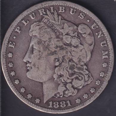 1881 S - Fine - Scratches - Morgan Dollar USA