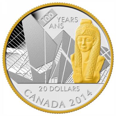 2014 - $20 - 1 oz. Fine Silver Coin - 100th Anniversary of the Royal Ontario Museum