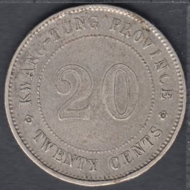 1924 Year 13 - 20 Cents - China Republic Kwangtung Province - China