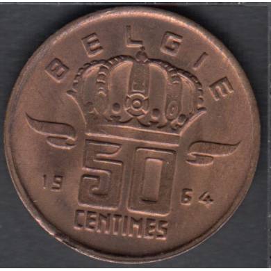 1964 - 50 Centimes - (Belgie) - B. Unc - Belgium