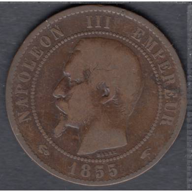 1855 A - 10 Centimes - France