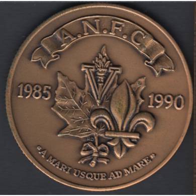Canada Association Numismates Francophones - 1990 - 1985 - Bronze - 75 pcs - Mdaille