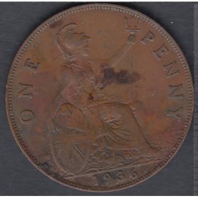1936 - 1 Penny - Stained - Great Britain