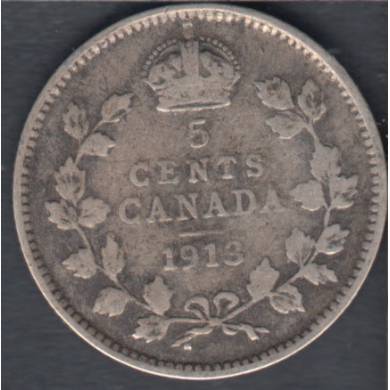 1913 - Fine - Canada 5 Cents