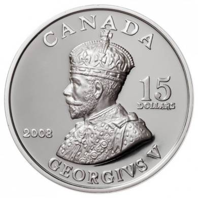 2008 - $15 - Sterling Silver Coin  King George V