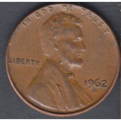 1962 D - AU - UNC - Lincoln Small Cent