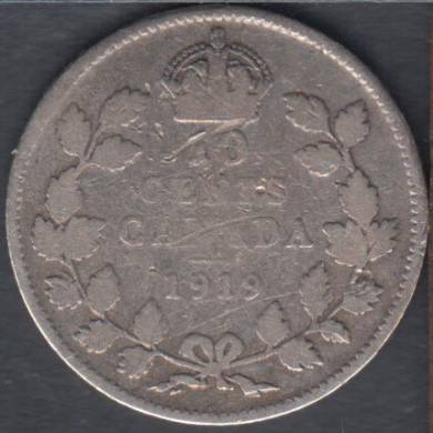 1919 - VG - Scratch - Canada 10 Cents