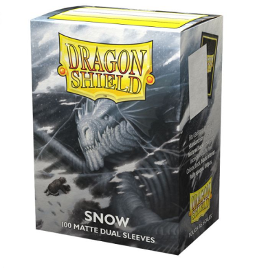 Dragon Shield - 100 Standard Size Card Sleeves - Snow - Matte Dual