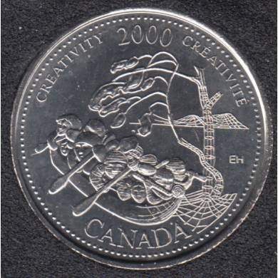 2000 - #910 B.Unc - Creativity - Canada 25 Cents