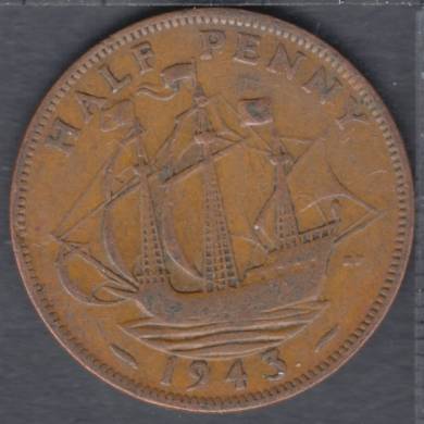 1943 - Half Penny - Great Britain
