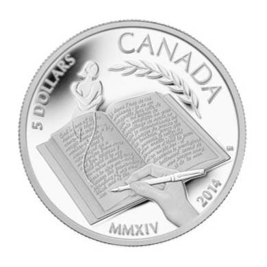 2014 - $5 - Fine Silver Coin - Alice Munro