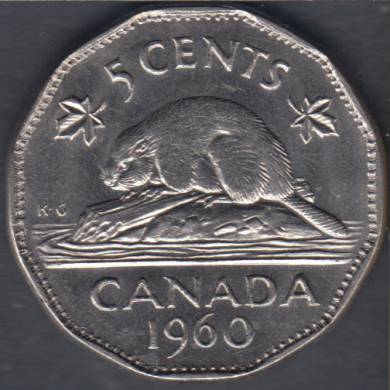 1960 - AU/UNC - Canada 5 Cents