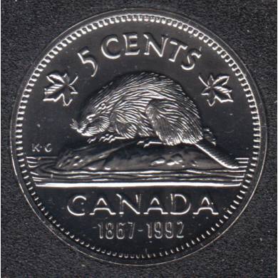 1992 - 1867 - NBU - Canada 5 Cents