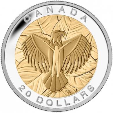 2014 - $20 - Fine Silver Coin - The Seven Sacred Teachings #1 : Love