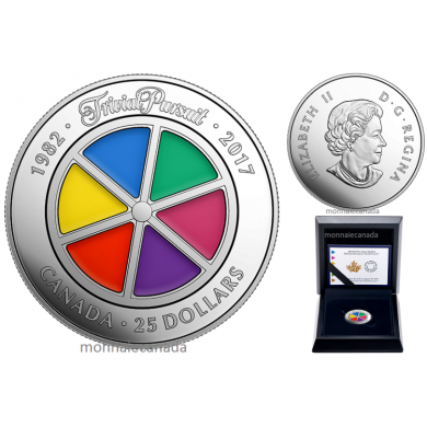 2017 - $20 - 1 oz. Pure Silver Piedfort  35th Anniversary of Trivial Pursuit Game