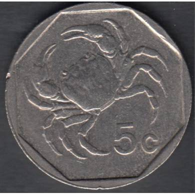 1991 - 5 Cents - Malta
