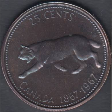 1967 - Specimen - Blue Toning - Canada 25 Cents