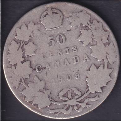 1908 - Good - Canada 50 Cents