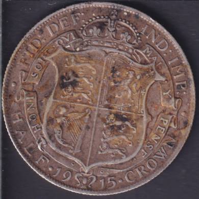 1915 - VG- Half Crown - Grande Bretagne