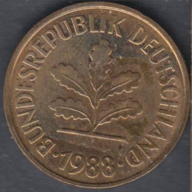1988 D - 5 Pfennig - FR - Allemagne