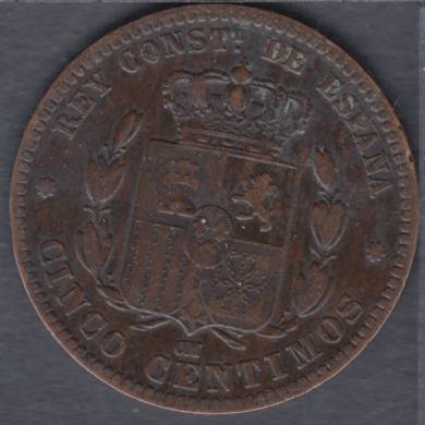 1878 OM - 5 Centimos - Espagne