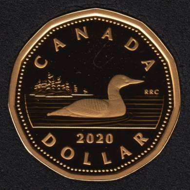 2020 - Proof - Fine Silver - Gold Plated - Canada Loon Dollar