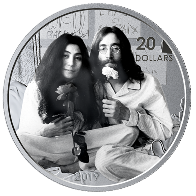 2019 - $20 - 1 oz. Pure Silver Coin - Give Peace a Chance