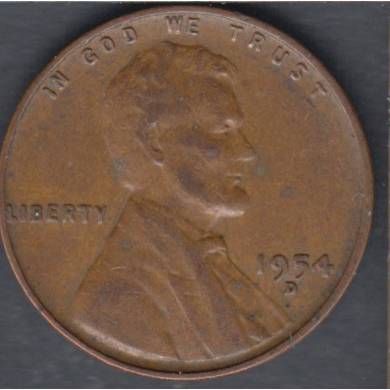 1954 D - VF EF - Lincoln Small Cent