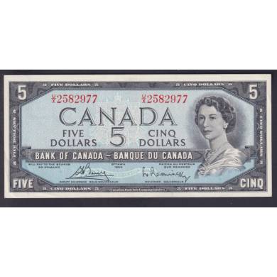 1954 $5 Dollars - AU/UNC - Bouey Rasminsky - Prefix U/X