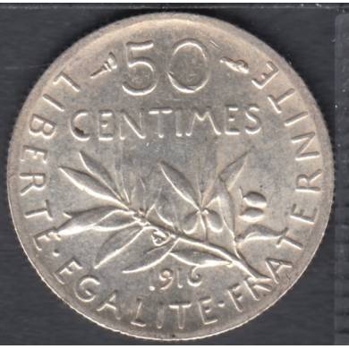 1916 - 50 Centimes - AU - France